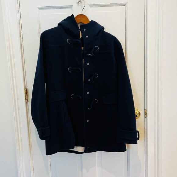 Pendleton Women's Wool Striped Interior Toggle Jacket Coat Size M Navy Blue - Picture 8 of 16